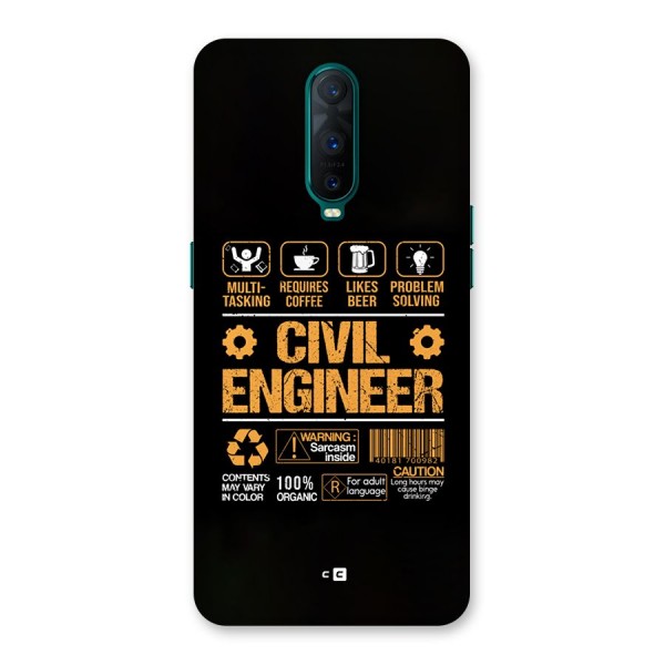 Civil Engineer Back Case for Oppo R17 Pro