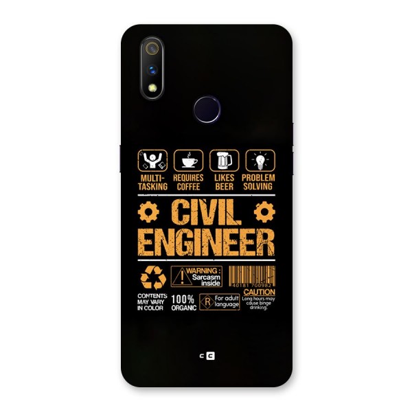 Civil Engineer Back Case for Realme 3 Pro