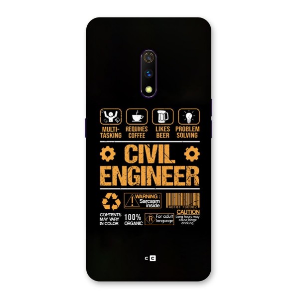 Civil Engineer Back Case for Realme X