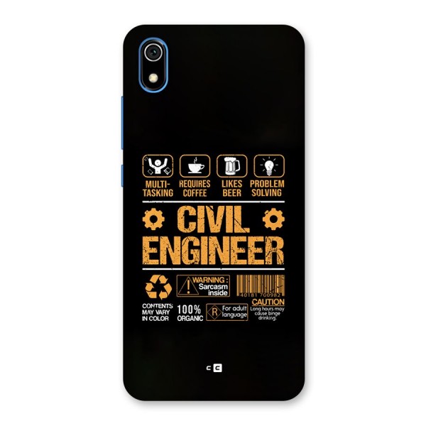 Civil Engineer Back Case for Redmi 7A