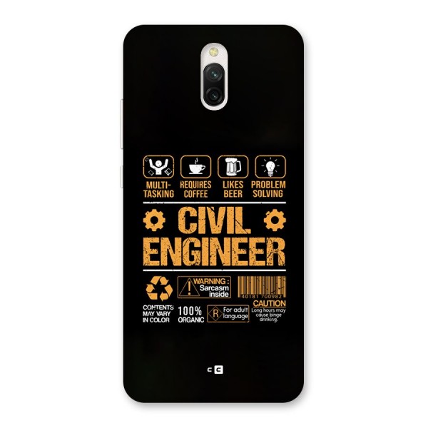 Civil Engineer Back Case for Redmi 8A Dual