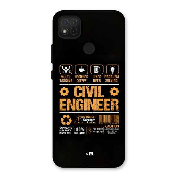 Civil Engineer Back Case for Redmi 9C