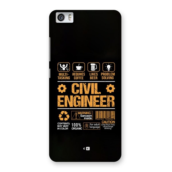 Civil Engineer Back Case for Redmi Mi 5