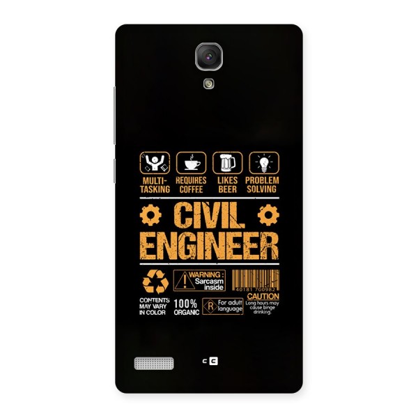 Civil Engineer Back Case for Redmi Note