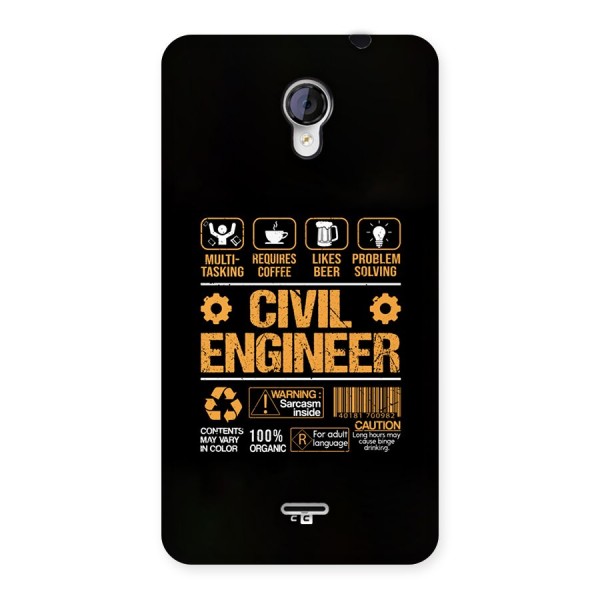 Civil Engineer Back Case for Unite 2 A106