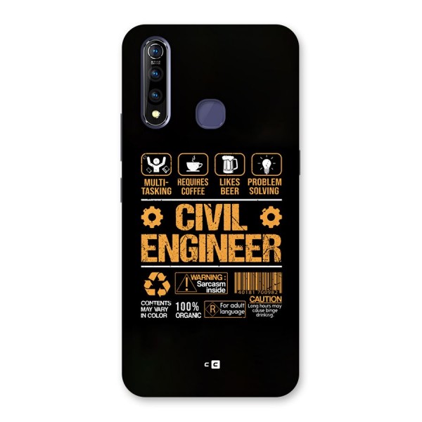 Civil Engineer Back Case for Vivo Z1 Pro