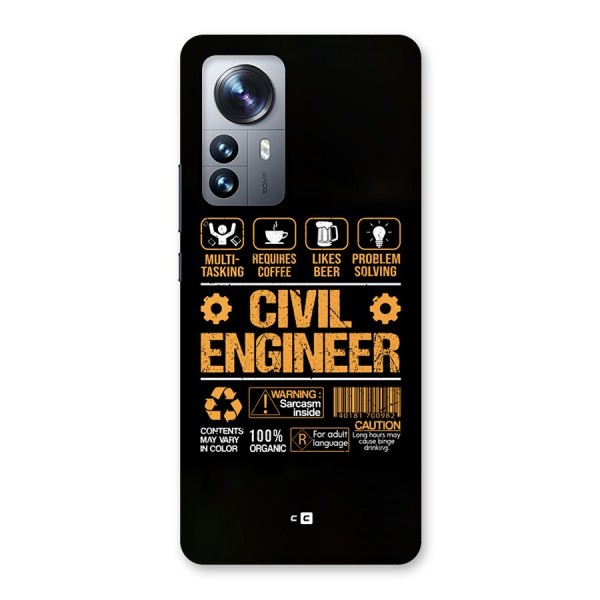 Civil Engineer Back Case for Xiaomi 12 Pro