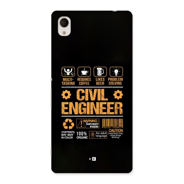 Civil Engineer Back Case for Xperia M4 Aqua