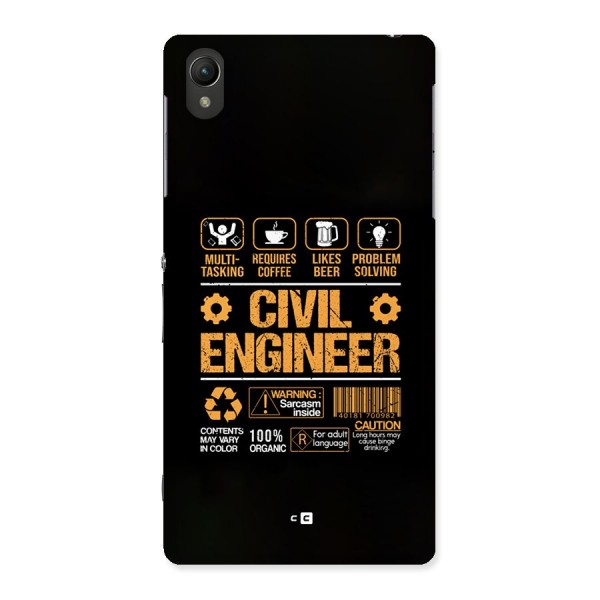 Civil Engineer Back Case for Xperia Z2