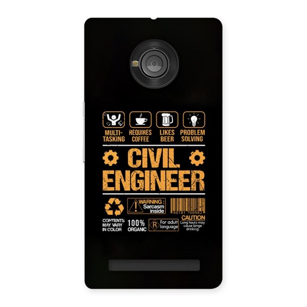 Civil Engineer Back Case for Yuphoria