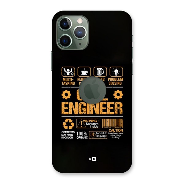 Civil Engineer Back Case for iPhone 11 Pro Logo Cut