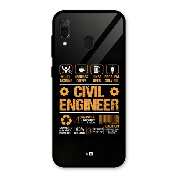 Civil Engineer Glass Back Case for Galaxy A30