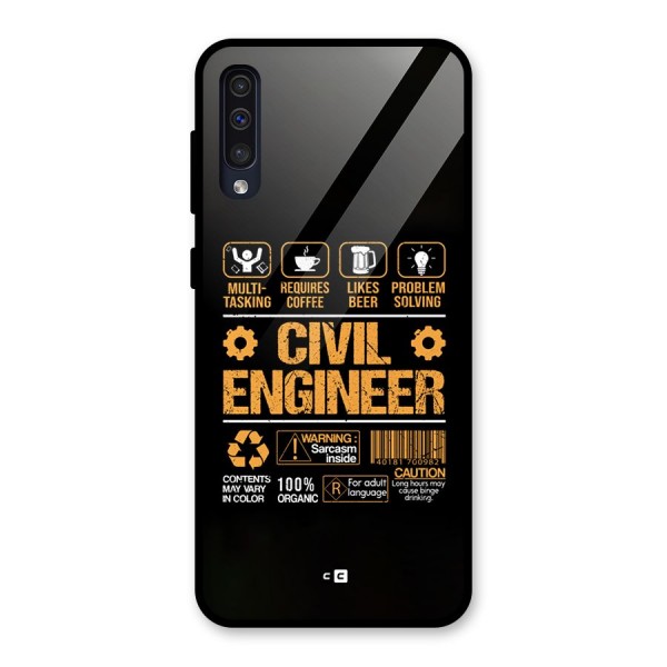 Civil Engineer Glass Back Case for Galaxy A50