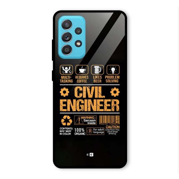 Civil Engineer Glass Back Case for Galaxy A52