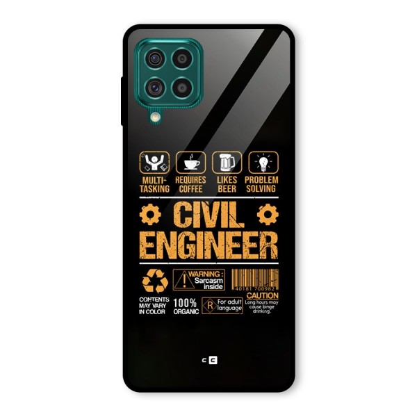 Civil Engineer Glass Back Case for Galaxy F62