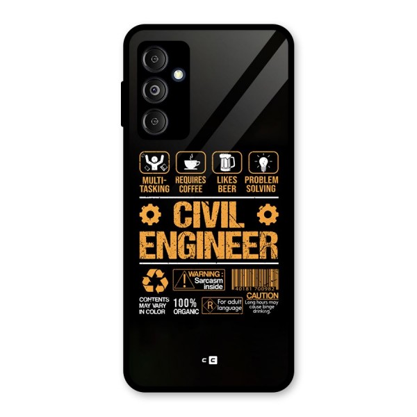 Civil Engineer Glass Back Case for Galaxy M14 5G