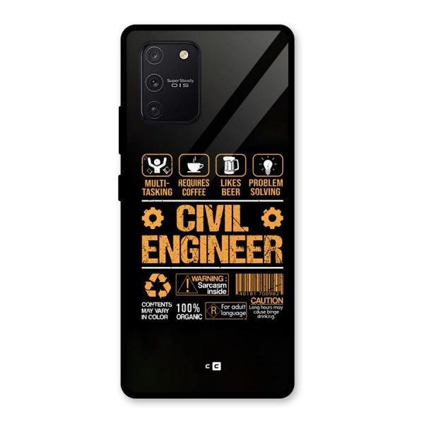 Civil Engineer Glass Back Case for Galaxy S10 Lite