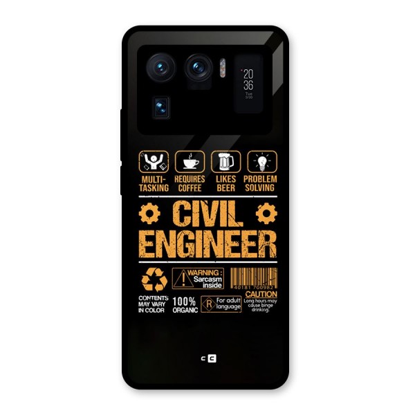 Civil Engineer Glass Back Case for Mi 11 Ultra