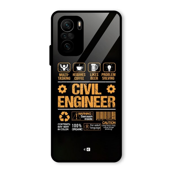 Civil Engineer Glass Back Case for Mi 11x