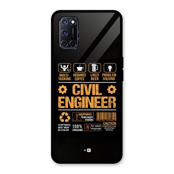 Civil Engineer Glass Back Case for Oppo A52