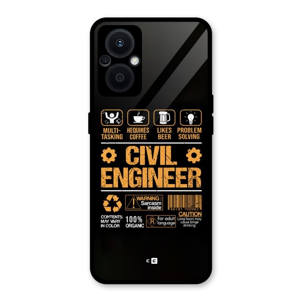 Civil Engineer Glass Back Case for Oppo F21s Pro 5G