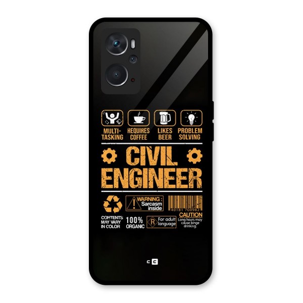 Civil Engineer Glass Back Case for Oppo K10 4G