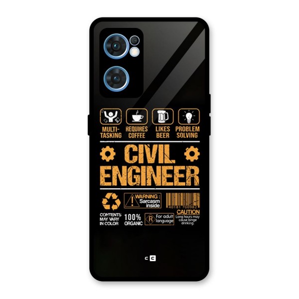 Civil Engineer Glass Back Case for Oppo Reno7 5G