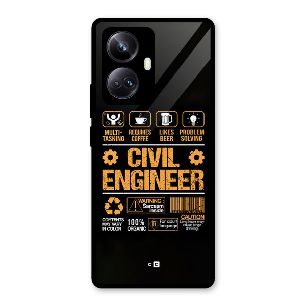 Civil Engineer Glass Back Case for Realme 10 Pro Plus