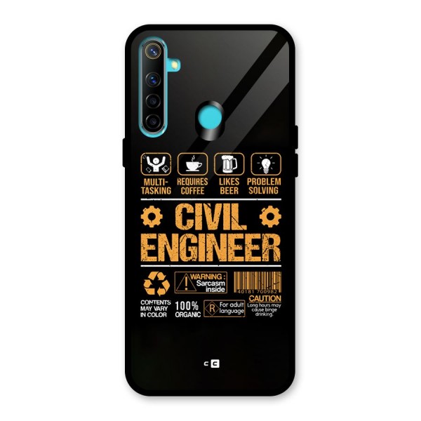 Civil Engineer Glass Back Case for Realme 5