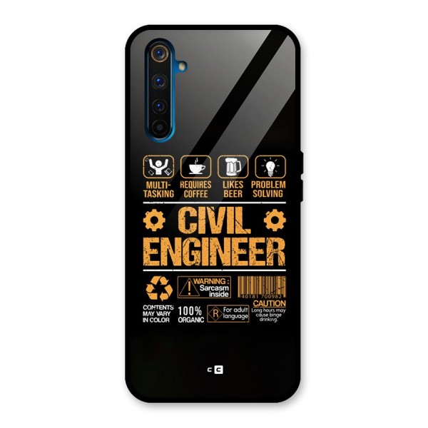 Civil Engineer Glass Back Case for Realme 6 Pro