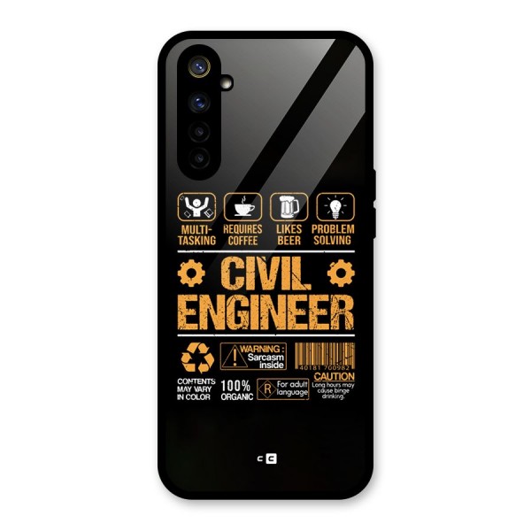 Civil Engineer Glass Back Case for Realme 6i