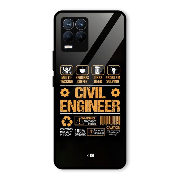 Civil Engineer Glass Back Case for Realme 8 Pro