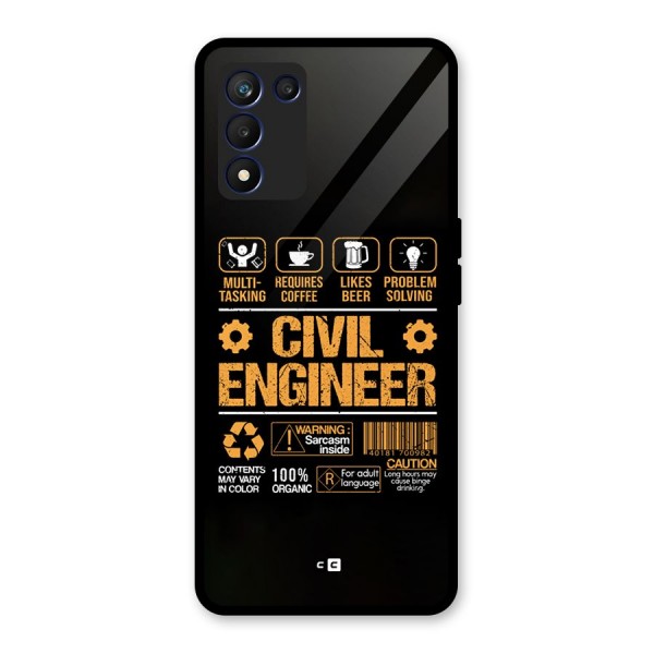 Civil Engineer Glass Back Case for Realme 9 5G Speed