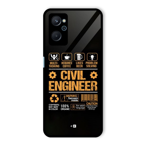 Civil Engineer Glass Back Case for Realme 9i