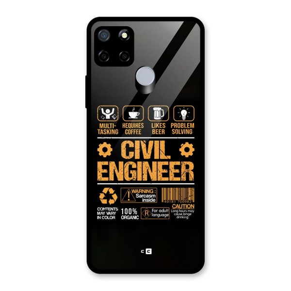 Civil Engineer Glass Back Case for Realme C15