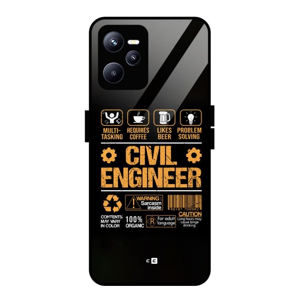 Civil Engineer Glass Back Case for Realme C35