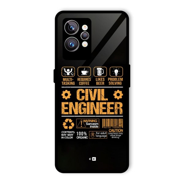 Civil Engineer Glass Back Case for Realme GT2 Pro