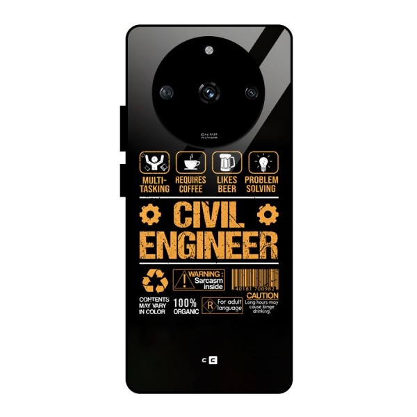 Civil Engineer Glass Back Case for Realme Narzo 60 5G