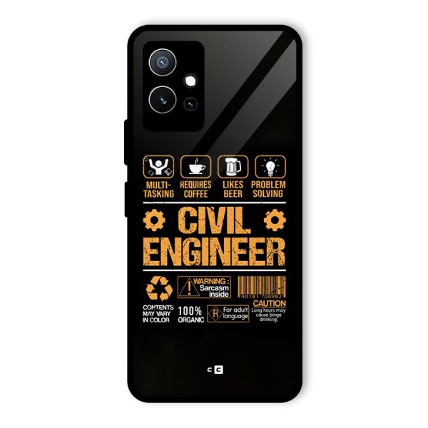 Civil Engineer Glass Back Case for Vivo T1 5G