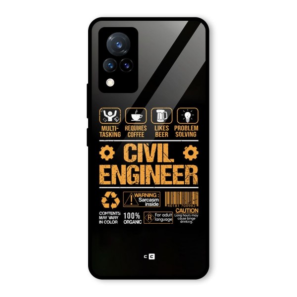 Civil Engineer Glass Back Case for Vivo V21 5G