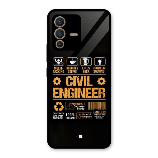 Civil Engineer Glass Back Case for Vivo V23 5G