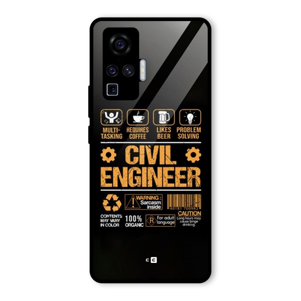 Civil Engineer Glass Back Case for Vivo X50 Pro