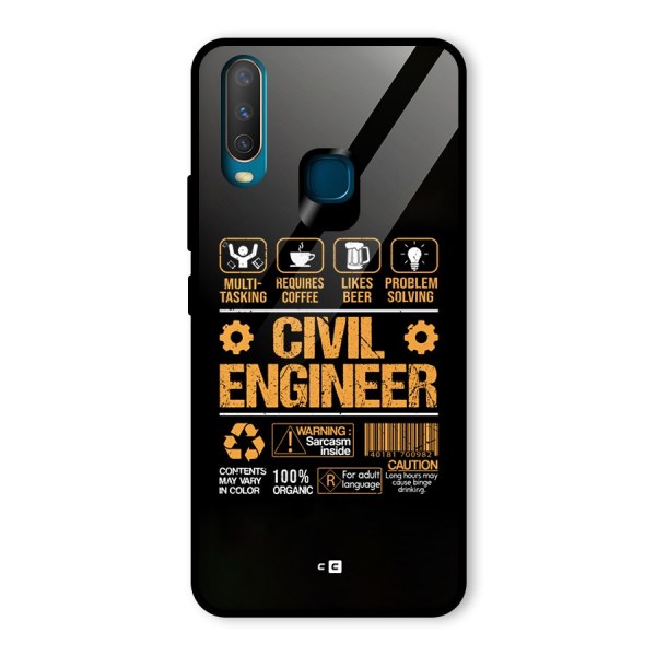 Civil Engineer Glass Back Case for Vivo Y15