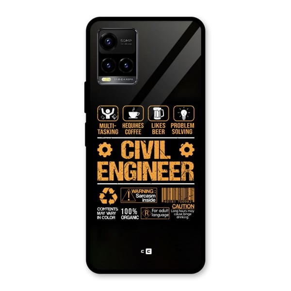 Civil Engineer Glass Back Case for Vivo Y21A