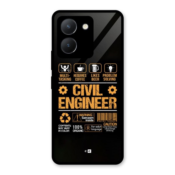 Civil Engineer Glass Back Case for Vivo Y36