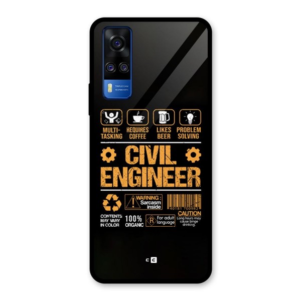 Civil Engineer Glass Back Case for Vivo Y51