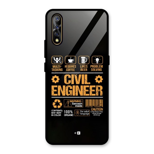 Civil Engineer Glass Back Case for Vivo Z1x