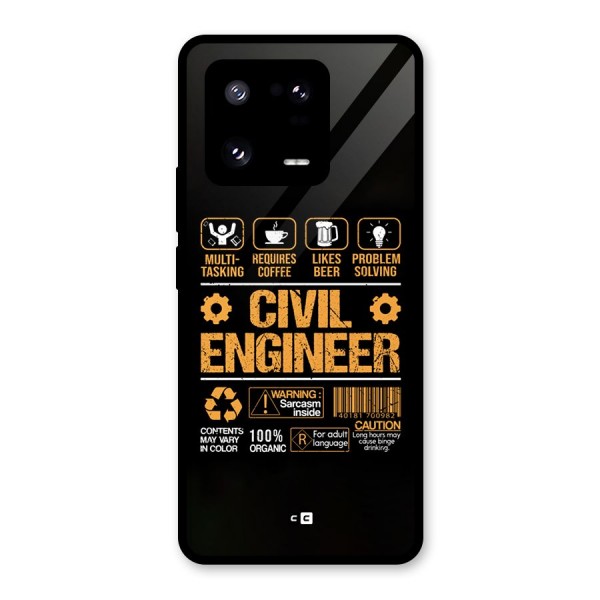 Civil Engineer Glass Back Case for Xiaomi 13 Pro