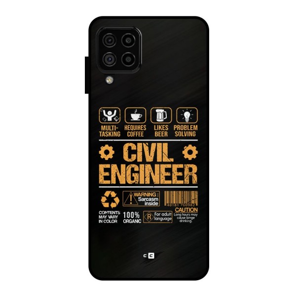 Civil Engineer Metal Back Case for Galaxy A22 4G