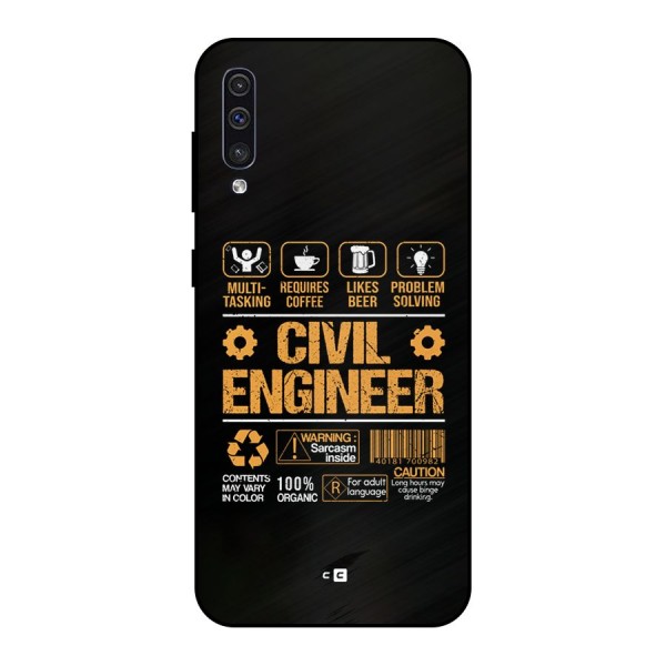 Civil Engineer Metal Back Case for Galaxy A50